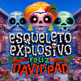 Esqueleto Explosivo Feliz Navidead logó