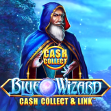 Blue Wizard Cash Collect and Link logó