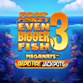 Fishin Frenzy Even Bigger Fish 3 Megaways Rapid Fire Jackpots logó
