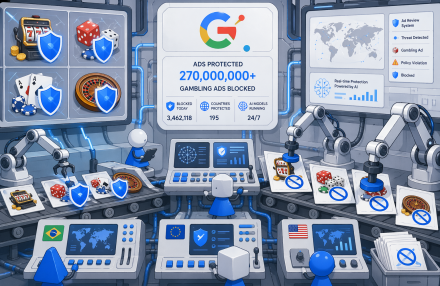 A Google 2025-ben letiltja a 270 millió szerencsejáték-hirdetést, mivel a szabályozói nyomás egyre nő img