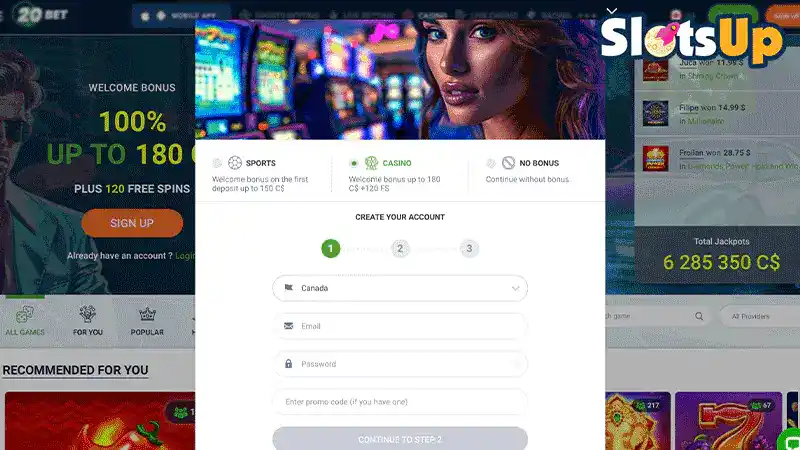 20Bet bejelentkezés 2