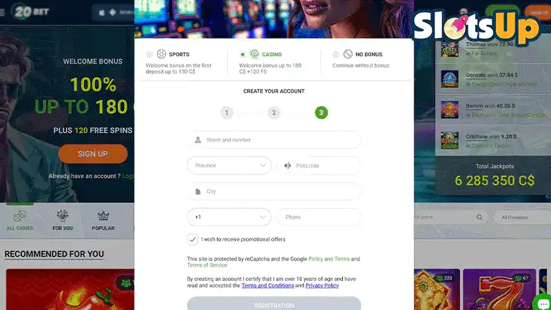20Bet bejelentkezés 4