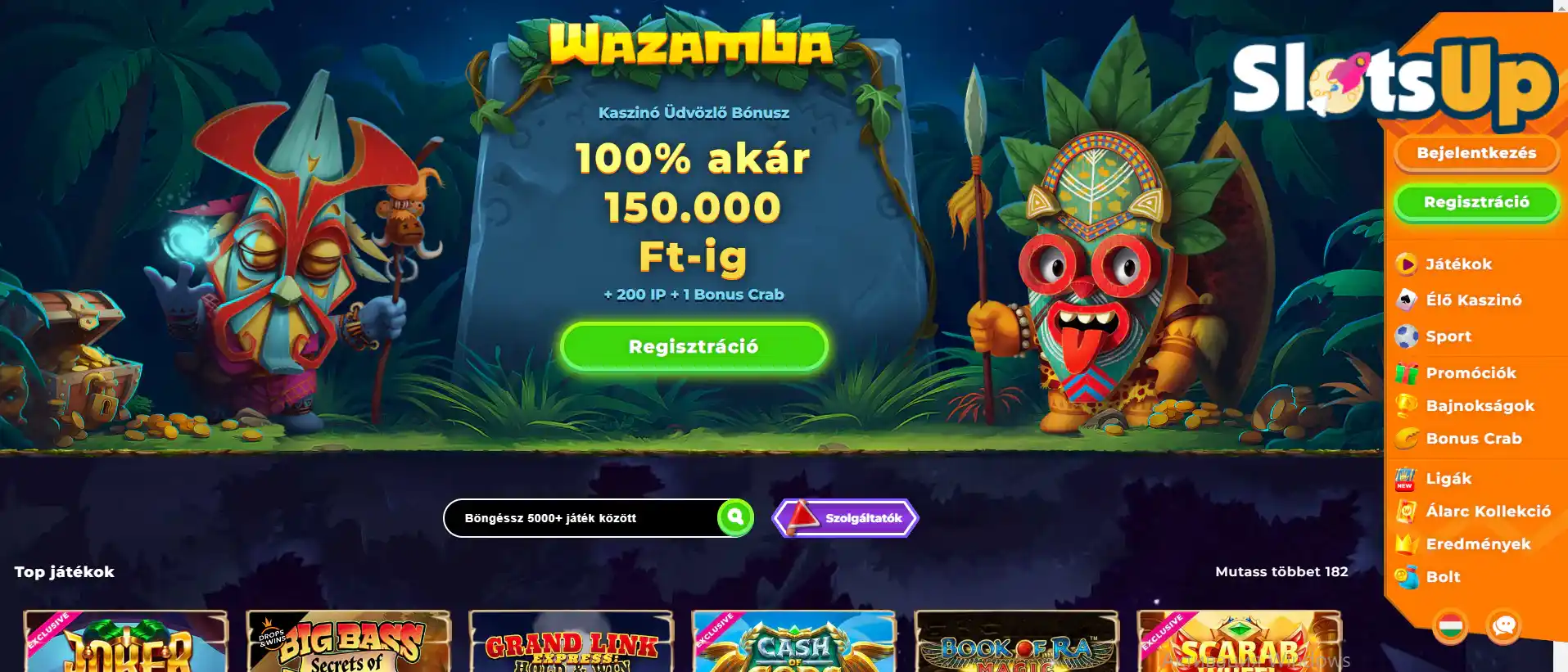 Wazamba bejelentkezés