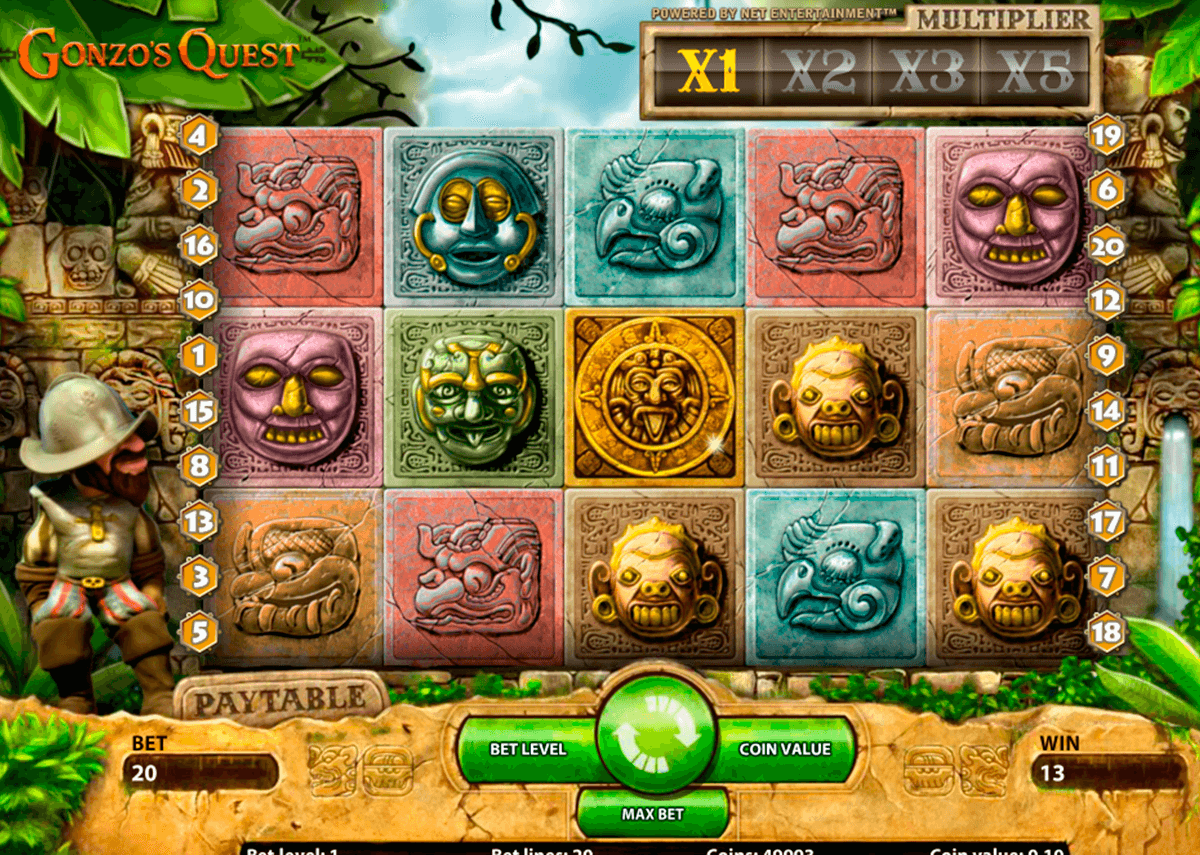 gonzos quest netent kaszino jatek 